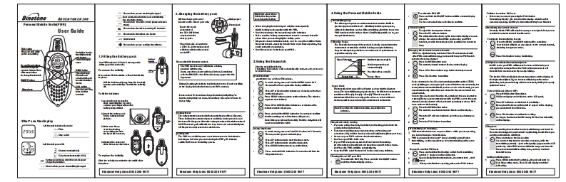 Binatone_Adventurer_100_Manual操作说明书手册
