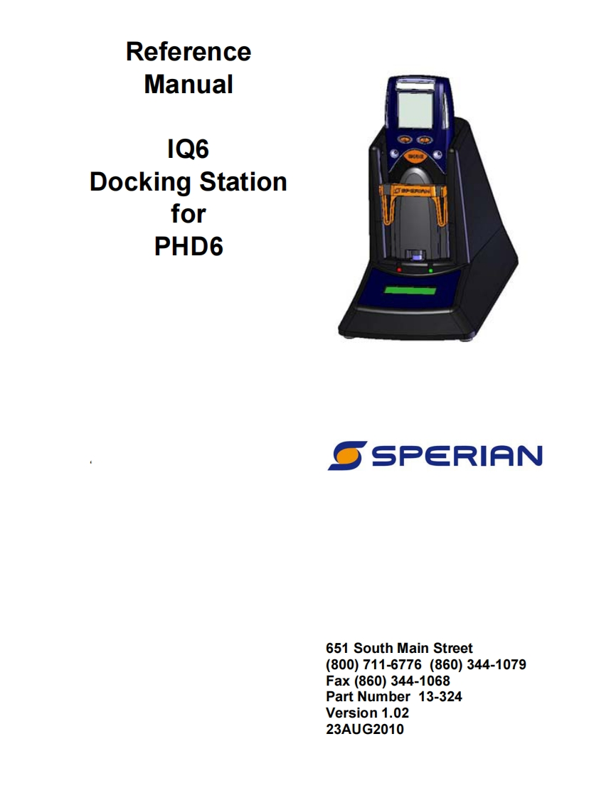 Biosystems-PHD6-IQ6-Docking-Station-手册说明书指南