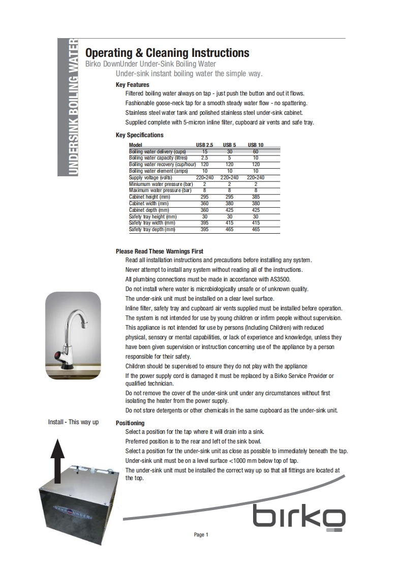 Birko-DownUnder-User-Manual操作说明书手册新质力文库 - 聚焦新质生产力发展的数字化知识库_行业洞察 / 理论成果 / 实践指南免费下载新质力文库