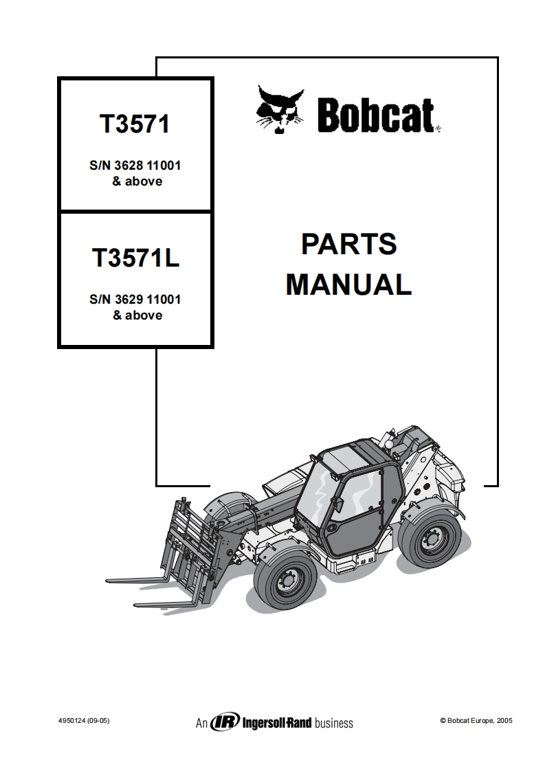 Bobcat-Telehandler-T3571-T3571L-零部件手册