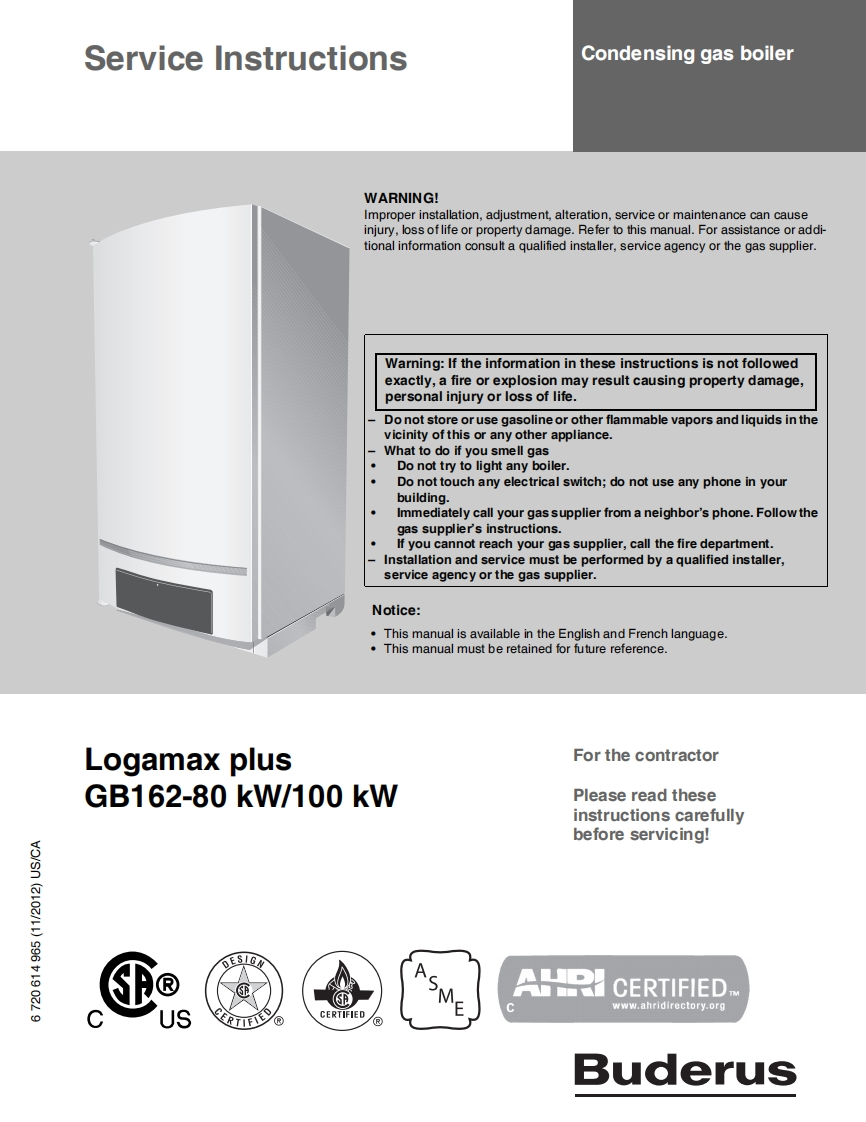 Bosch-Buderus-GB162-维修说明书手册