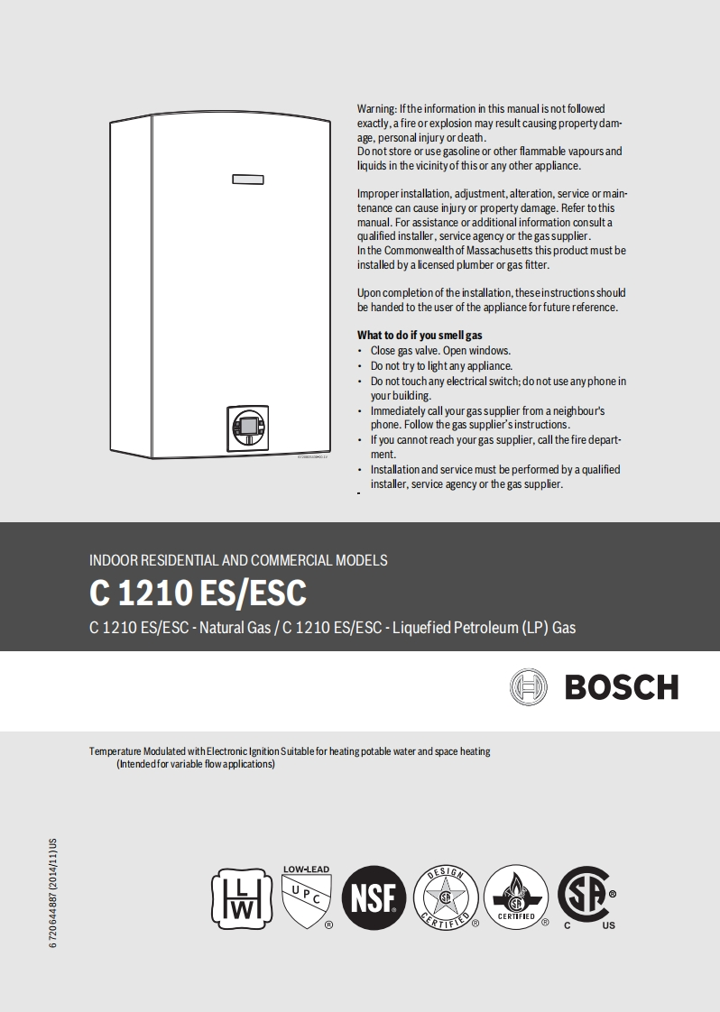 Bosch_Therm_1210ES_1210ESC_安装说明书手册
