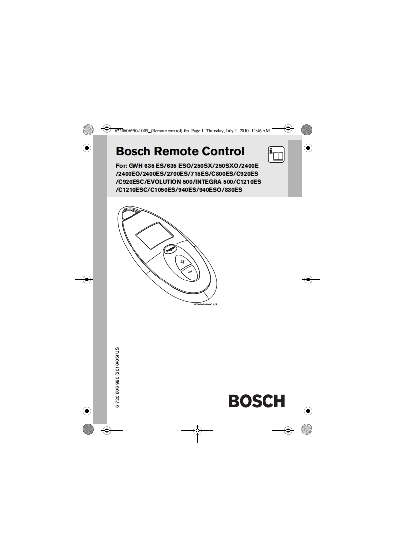 Bosch_Therm_Remote_Control_安装说明书手册
