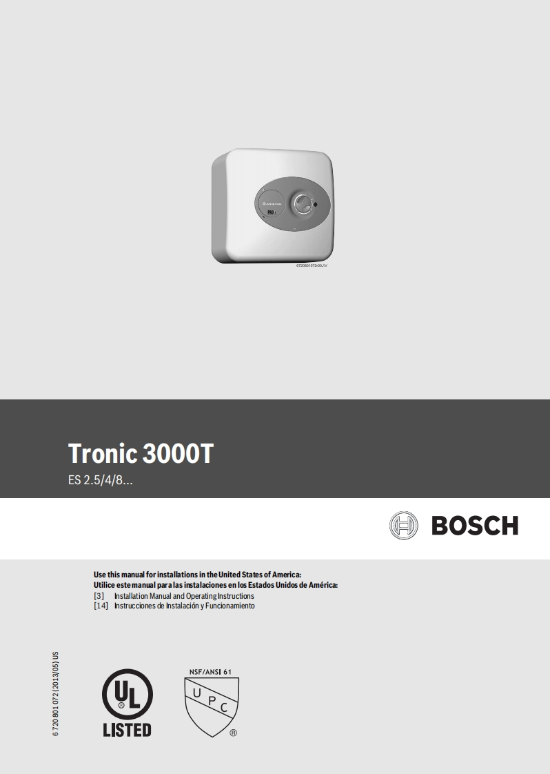 Bosch_Tronic_3000T_ES2.5-ES4-ES8_安装说明书手册