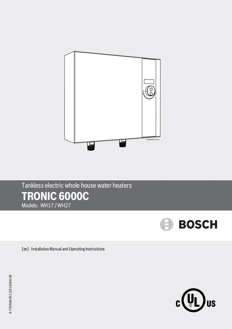 Bosch_Tronic_6000C_Pro_WH27_WH17_安装说明书手册