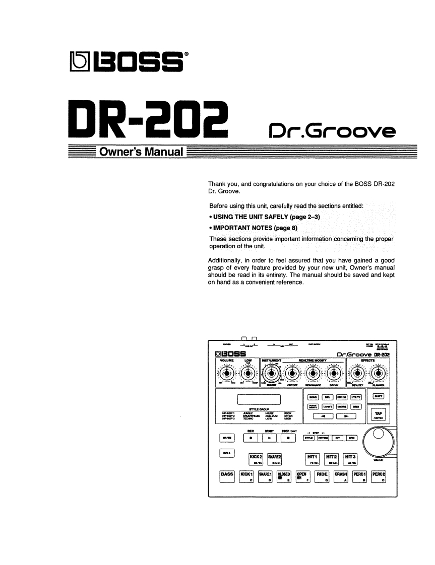 Boss_DR-202_OM操作说明书手册
