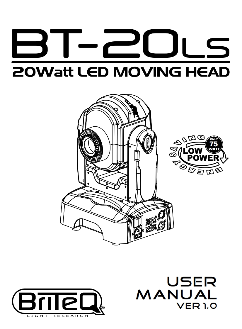Briteq_BT_20_LS_LED_Moving_SPot_使用说明书手册