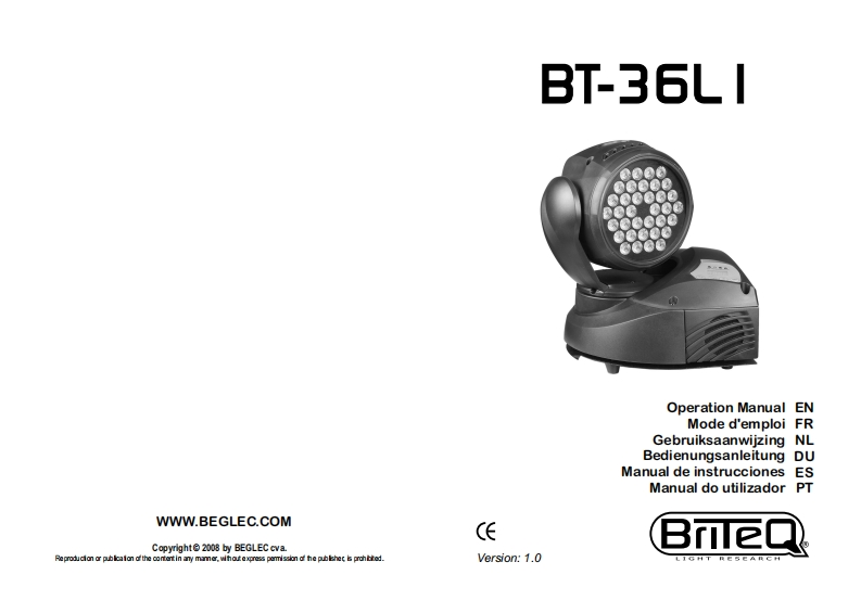 Briteq_BT_36L1_使用说明书手册