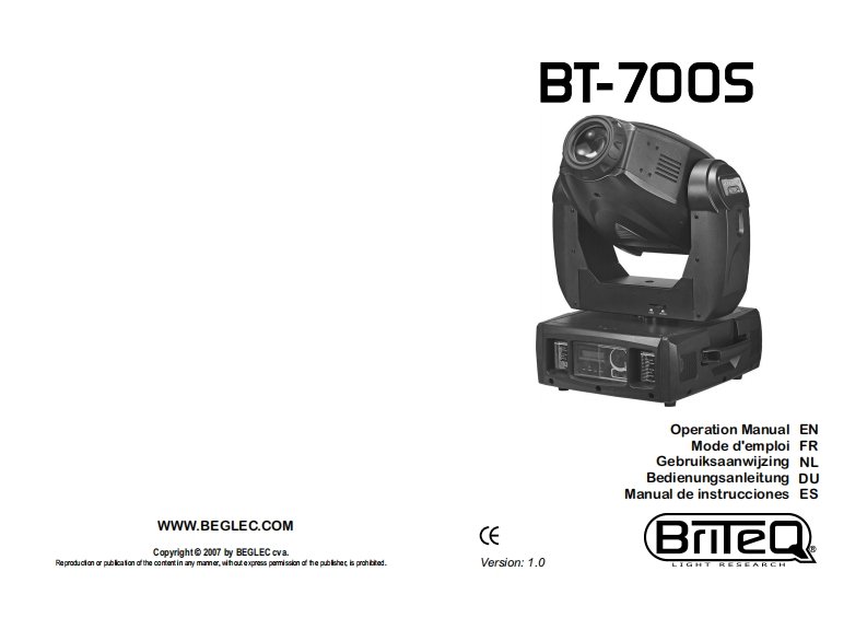 Briteq_BT_700S_使用说明书手册