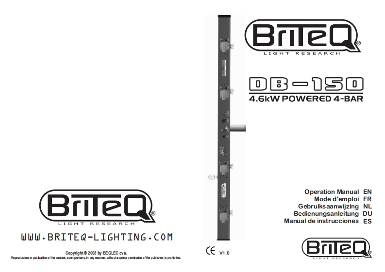 Briteq_DB-150_使用说明书手册