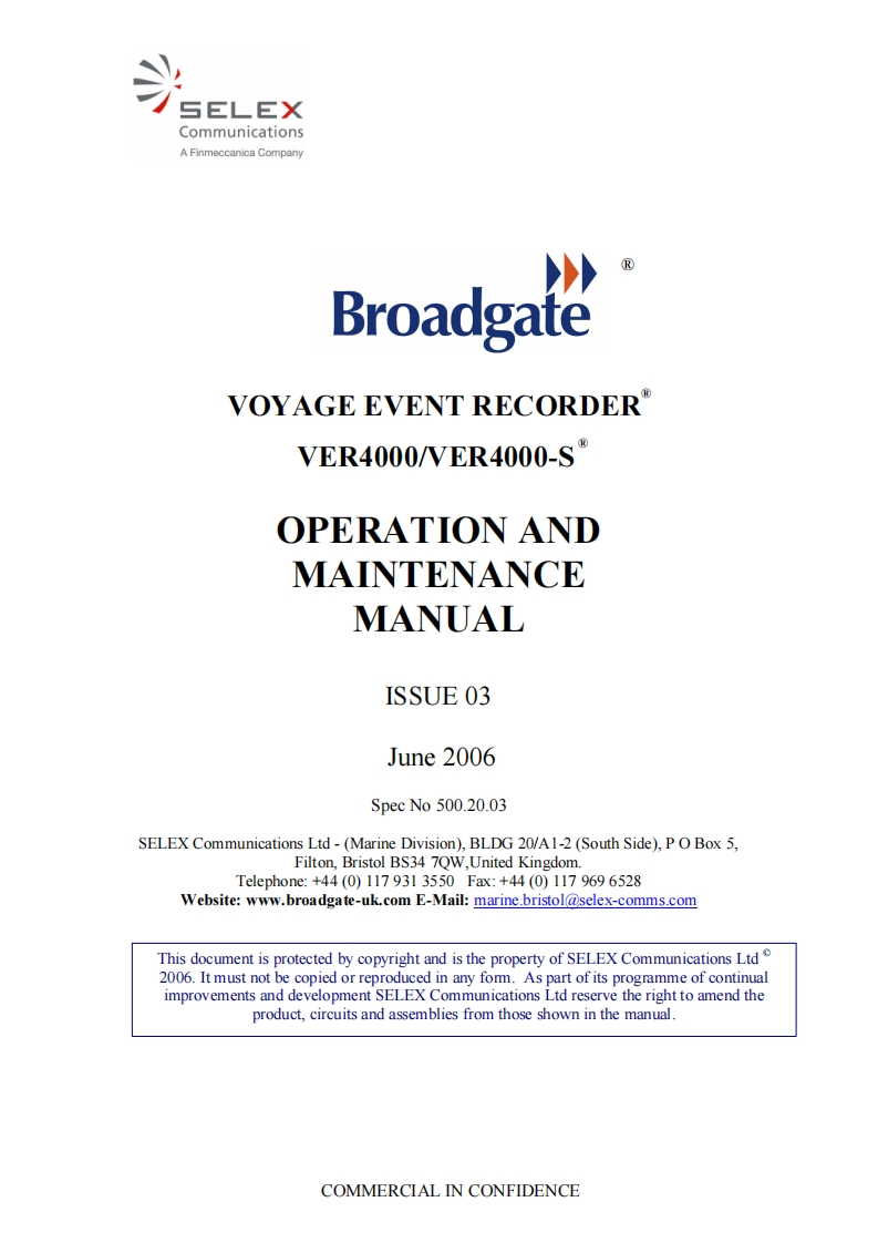 Broadgate_Manual安装操作说明书手册