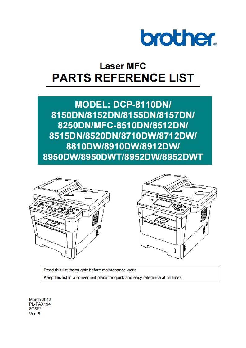 Brother-DCP-8110DN--DCP-8150DN--DCP-8155DN--MFC-8510DN--MFC-8710DW--MFC-8910DW--MFC-8950DW--MFC-8950DWT-零部件拆装手册-6744e989311e9