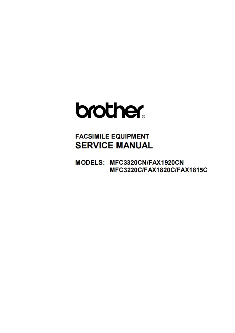 Brother-FAX-1820C--FAX-1920CN--MFC-3220C--MFC-3320CN-维修手册含电器原理图-6751ba7eba4d5