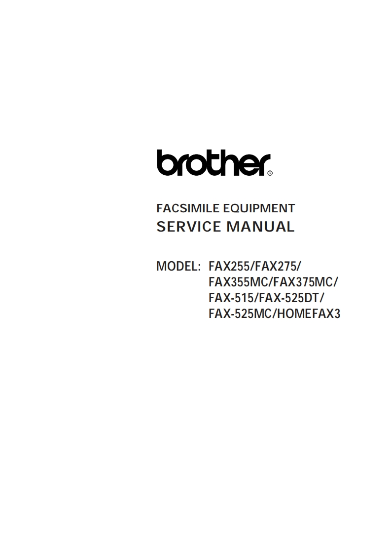 Brother-Fax-255---275---355---375---515---525---HomeFax3-维修维护手册