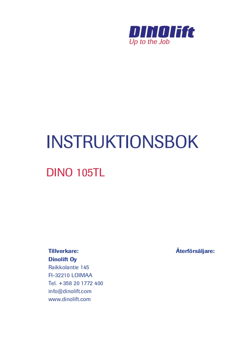 Bruksanvisning_Dino_105TL操作与维护维修手册