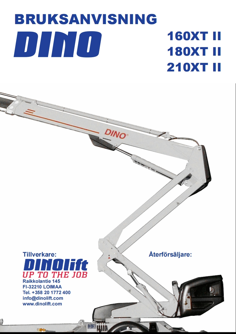 Bruksanvisning_Dino_160XT_II操作与维护维修手册