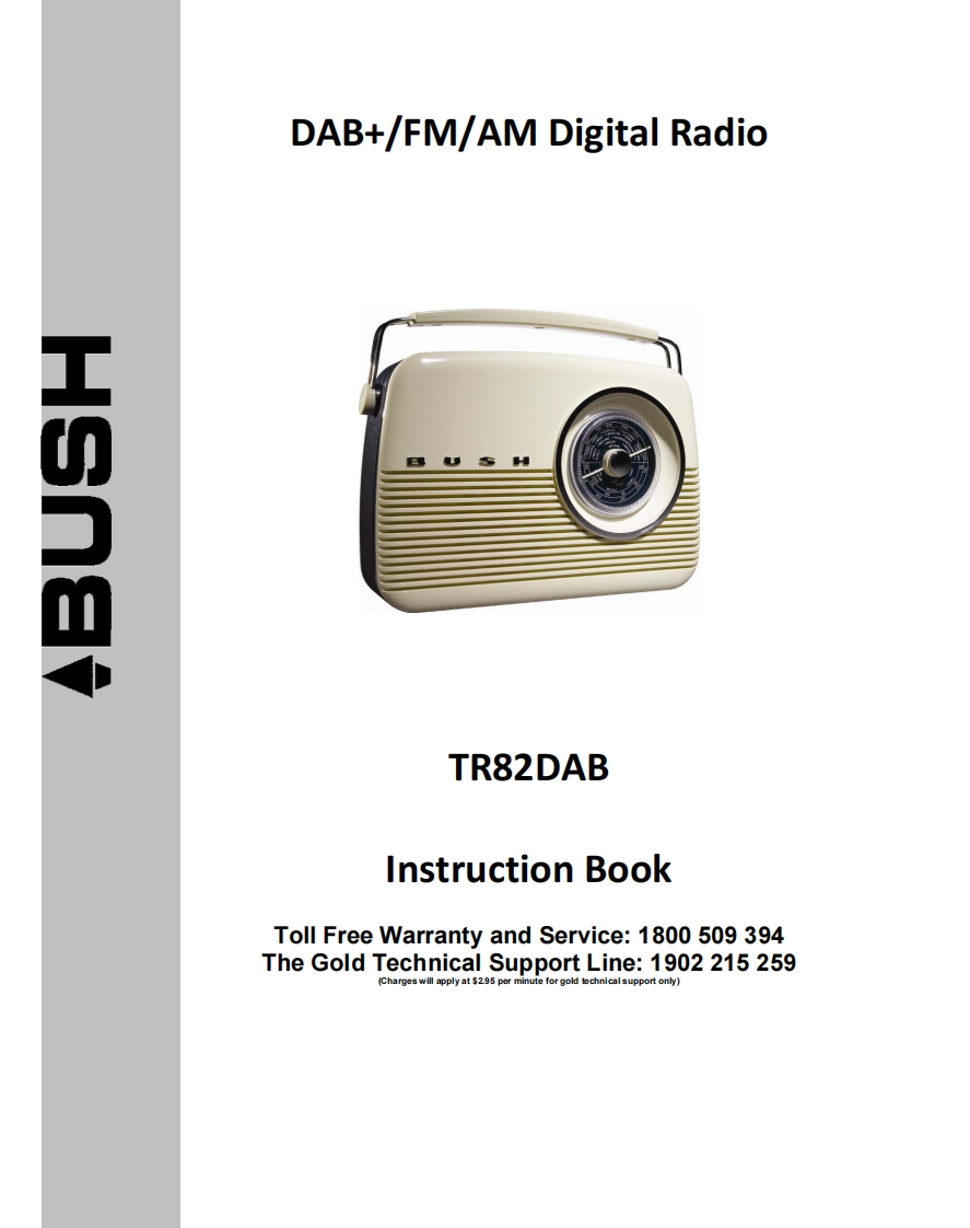 Bush-TR82DAB-(Manual操作说明书手册)