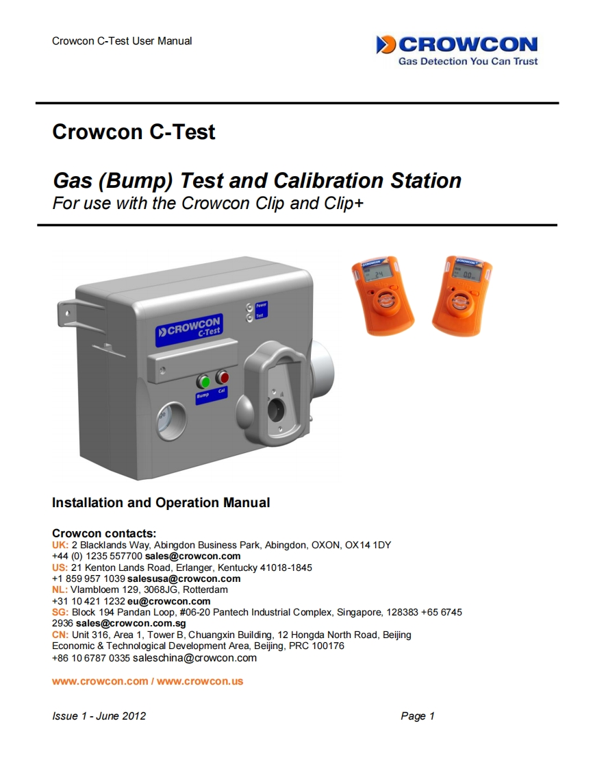 C-Test-安装调试说明书手册ation-and-Operation-手册说明书指南-Iss-1-Jun-12-GB
