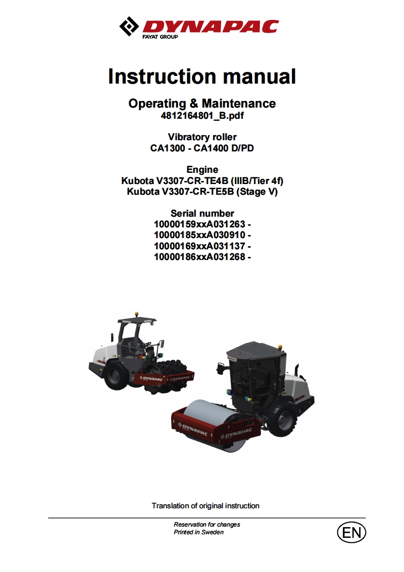 CA30D操作与维护手册