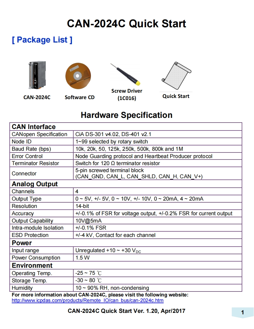 CAN-2024C_用户操作说明书手册_v1.20_英语G
