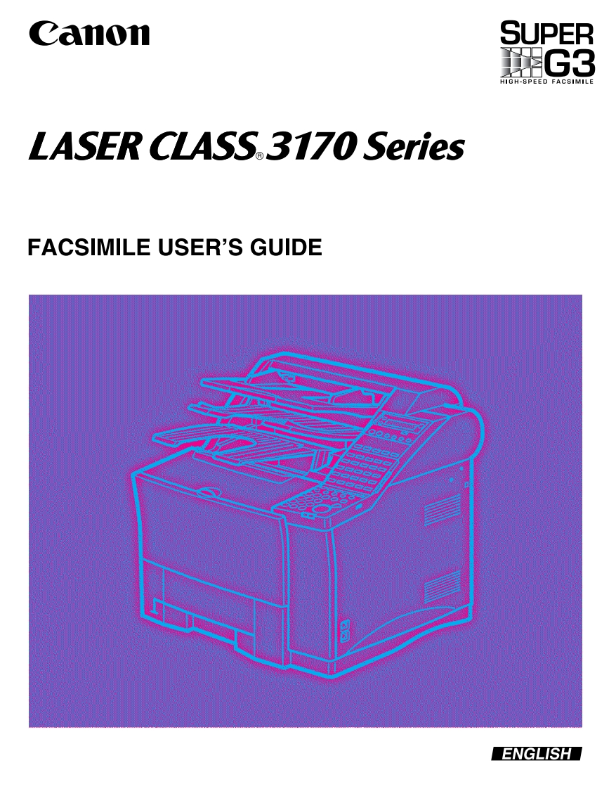 CANON-SUPER-G3-LASER-CLASS-3170-Series-Users-操作说明书手册