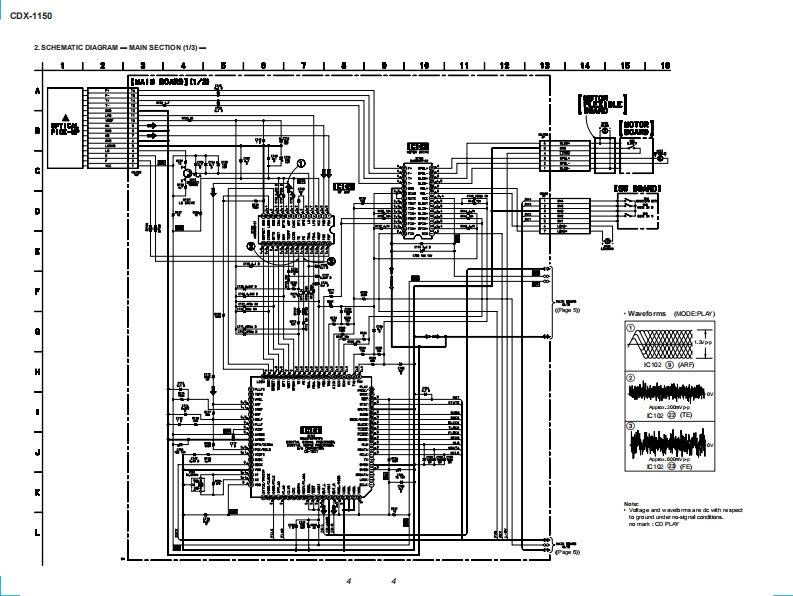 CDX-1150维修手册含电器原理图