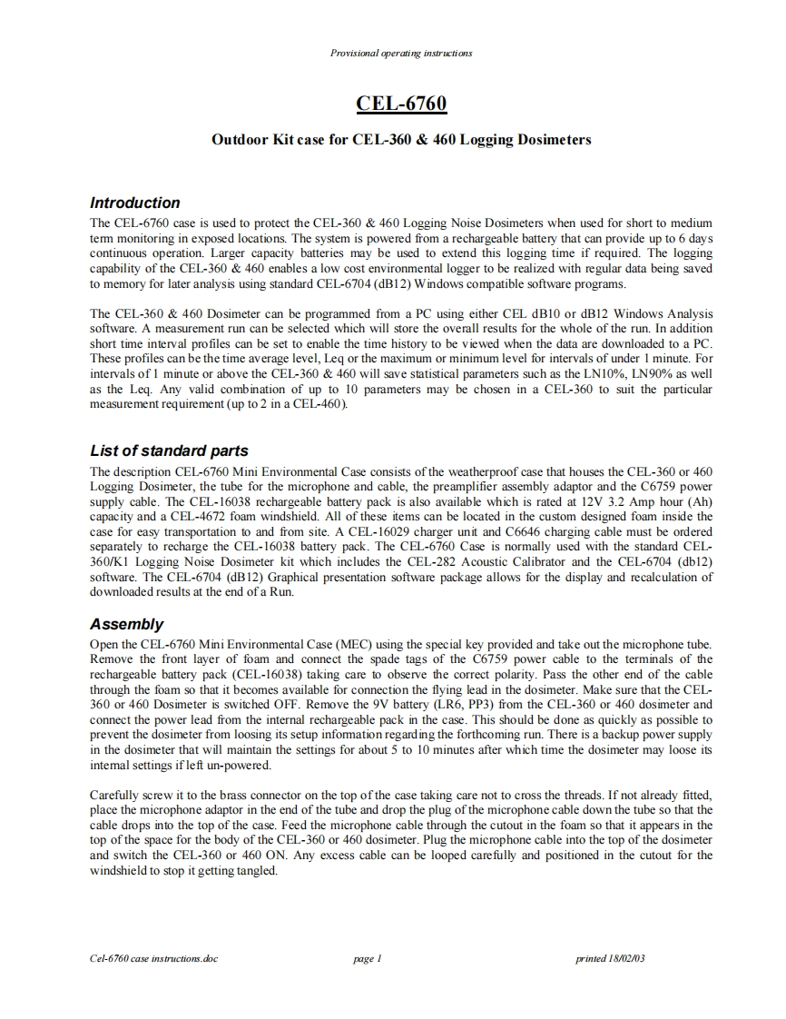 CEL-6760-Mini-env-enc-for-CEL-300_手册说明书指南