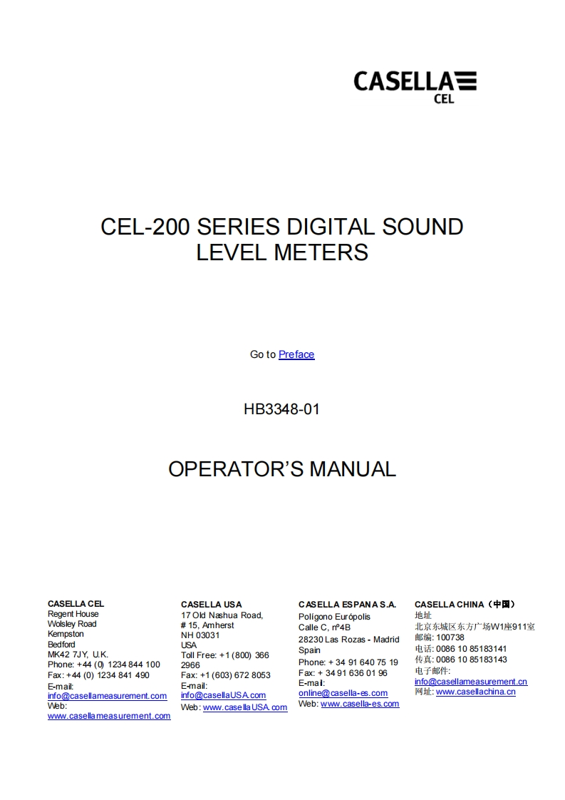 CEL24X-Sound-Level-Meters_手册说明书指南