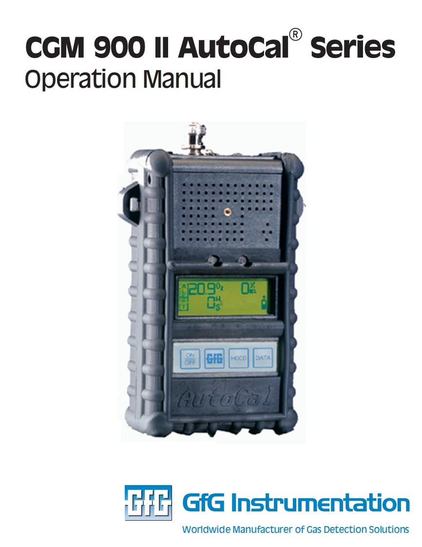 CGM900II_AutoCal_使用者说明书手册