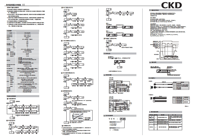 CKD-VZK中文说明书说明书手册