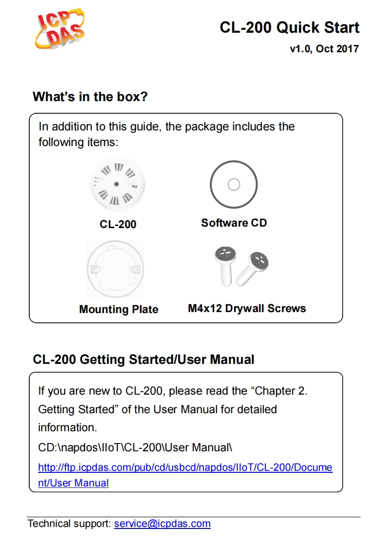 CL-200_用户使用说明书手册_英语_v1.0