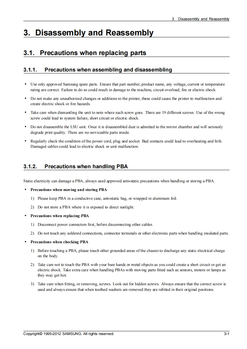 CLP-360打印机维修手册
