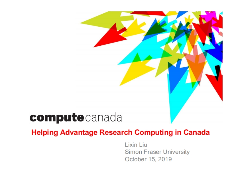 CLUG2019_05_刘立新_Compute-Canada如何助力加拿大的领先计算研究
