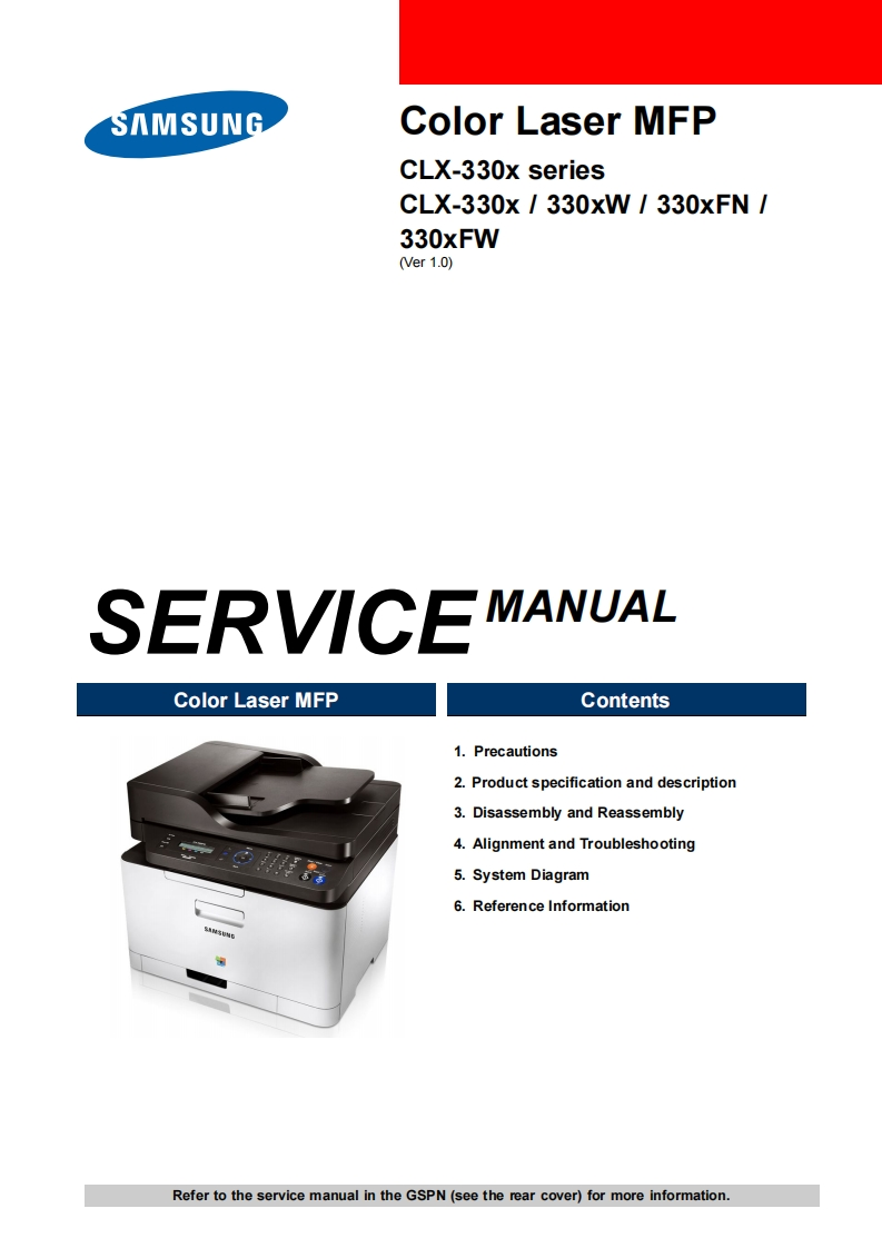 CLX-3305打印机维修手册