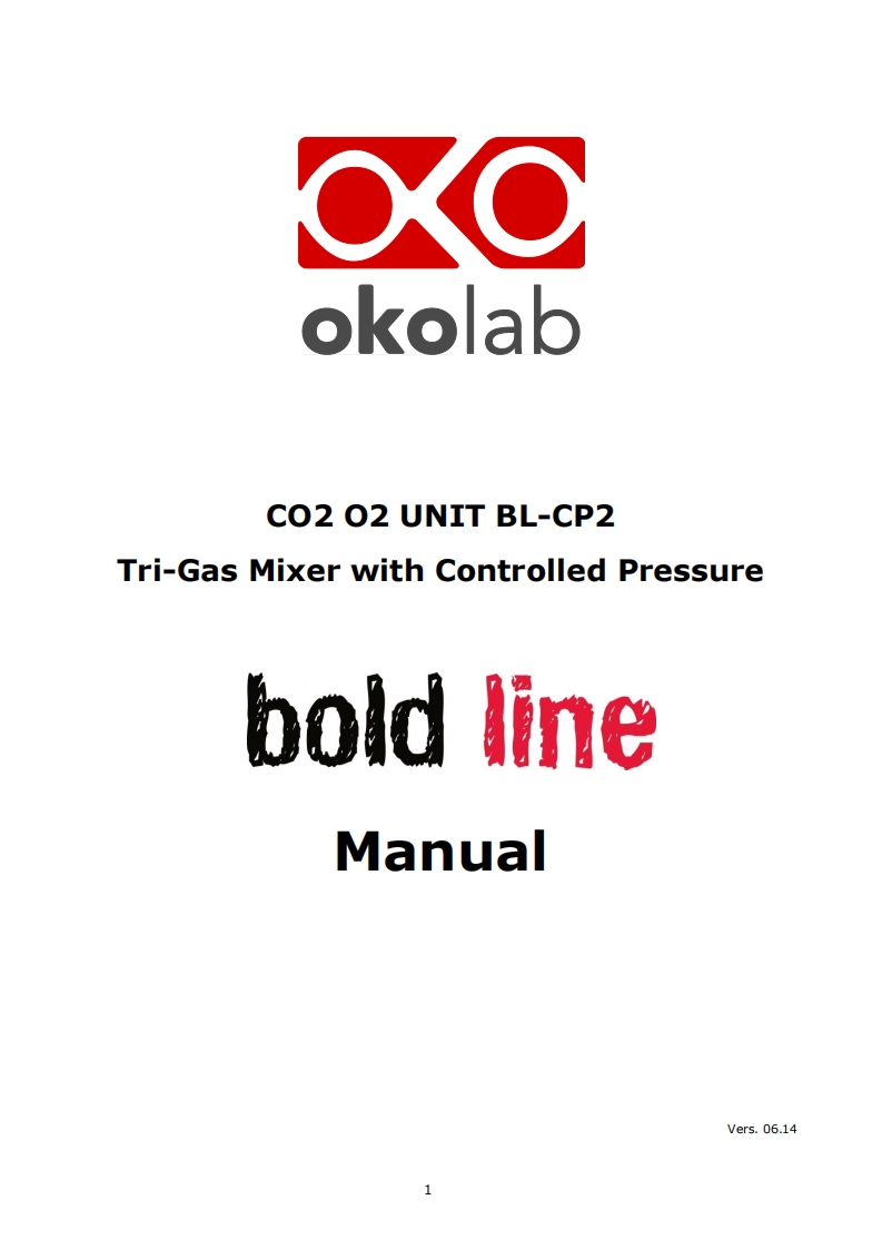 CO2-O2UNITBL-CP2_使用说明书手册
