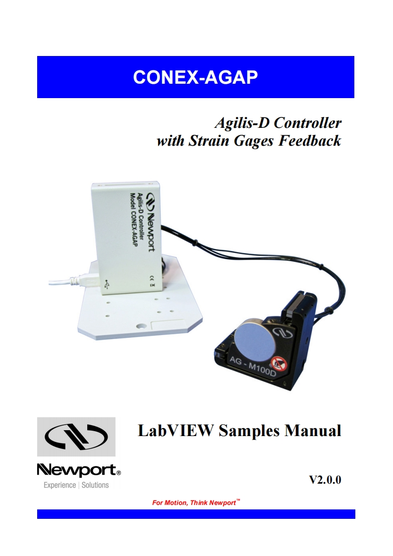 CONEX-AGAP-LabVIEW-Samples-操作说明书指南