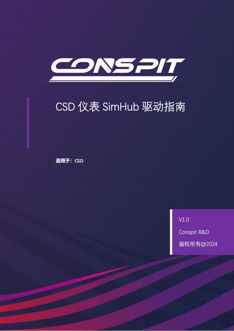CONSPIT_CSD_SimHub驱动指南_中文v1.0