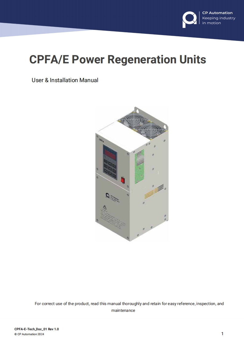 CPFA_and_CPFE_安装调试说明书手册