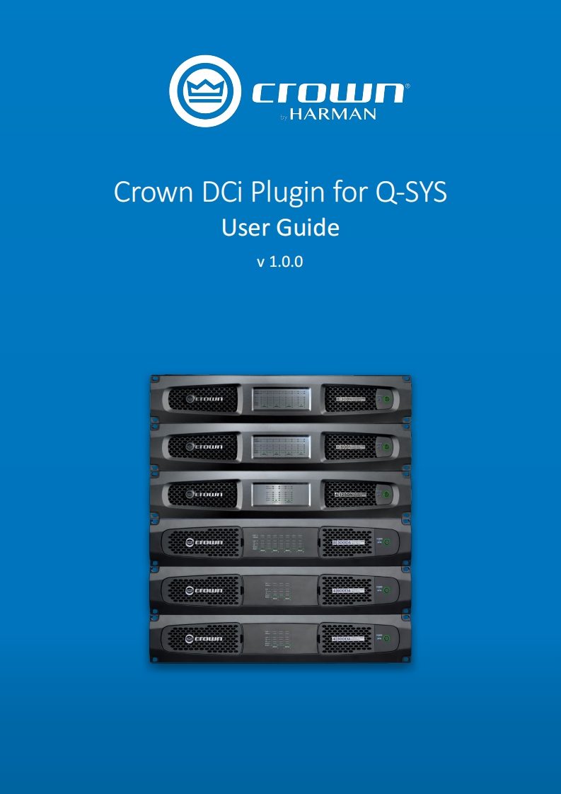 CROWN-Crown_DCi_Plugin_for_Q-SYS_-_操作说明书手册_1.0.0