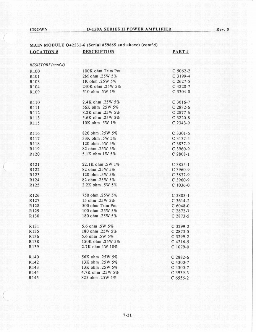 CROWN-D-150AII-维修操作说明书手册-6-of-6-D150ASIIService操作说明书手册_6-of-6