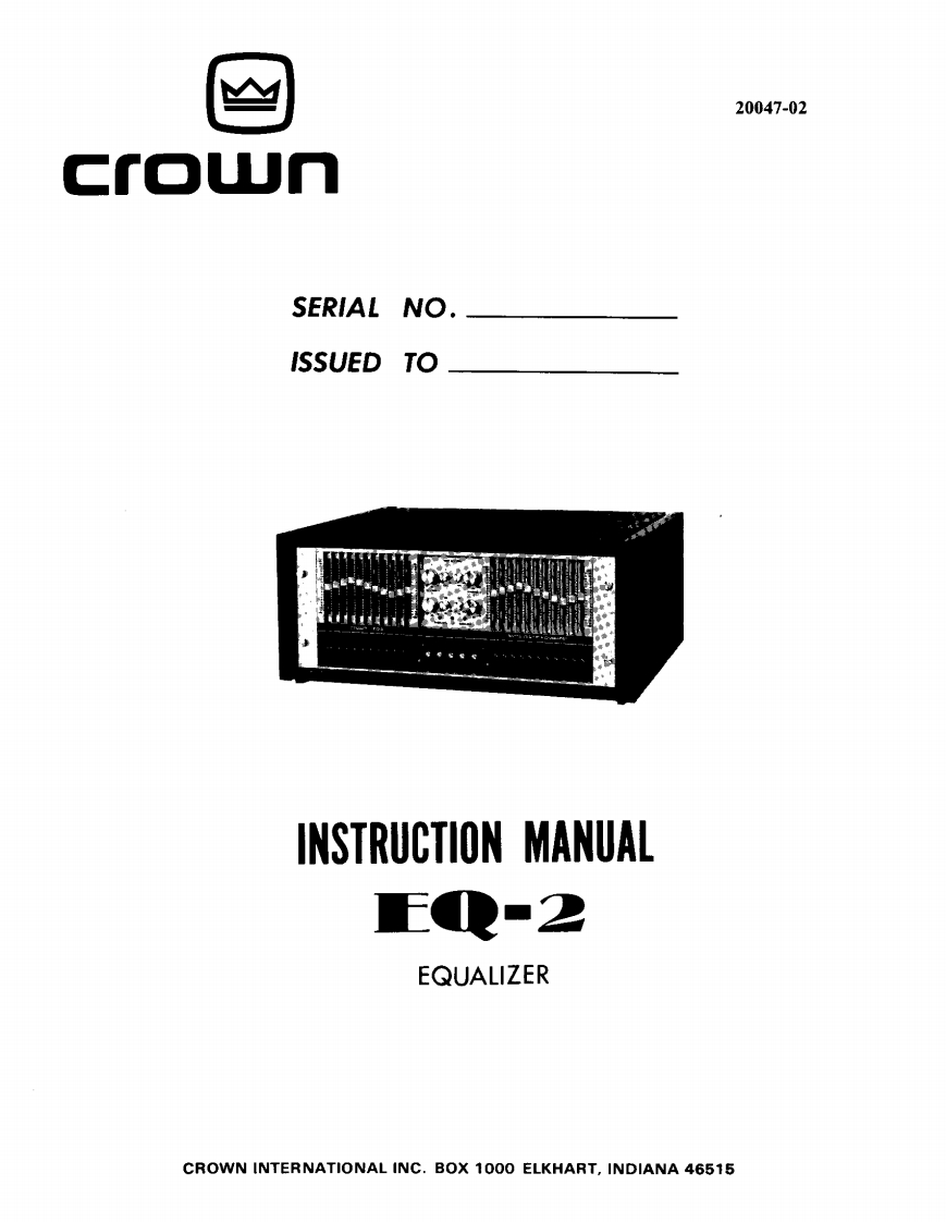 CROWN-EQ-2-Instruction-操作说明书手册-eq2-im