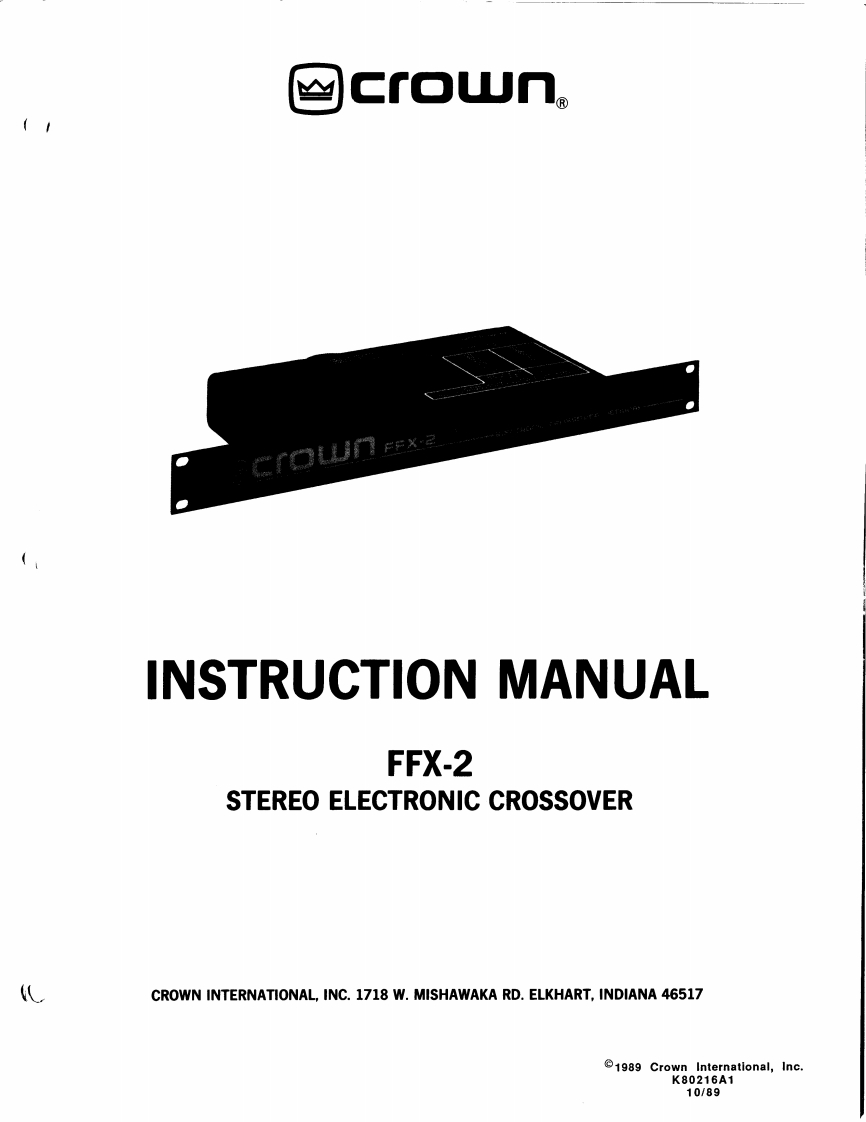 CROWN-FFX-2-Instruction-操作说明书手册-k80216a1