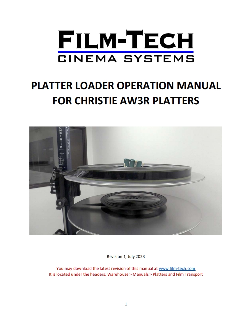 CROWN-Film-Tech_Platter_Loader_操作说明书手册_Rev1
