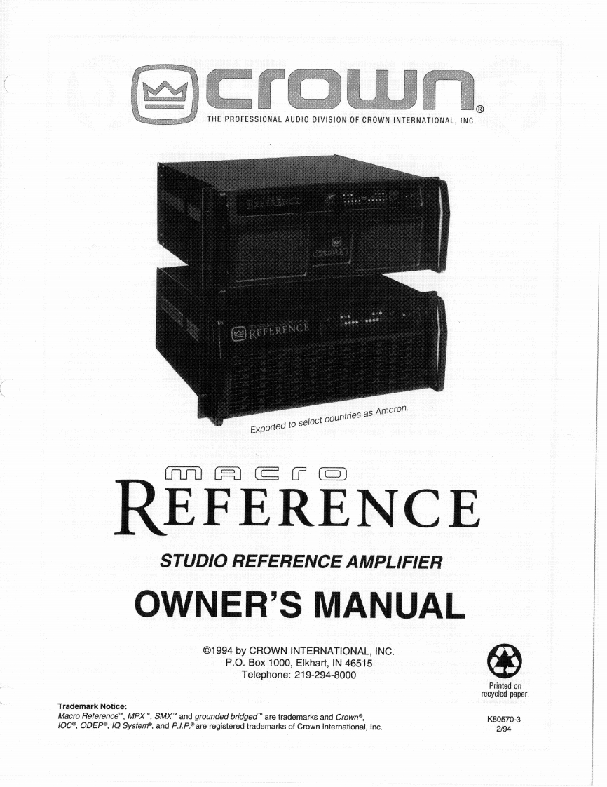 CROWN-Macro-Reference-Owners-操作说明书手册-1-of-3-mrownersmanual1of3