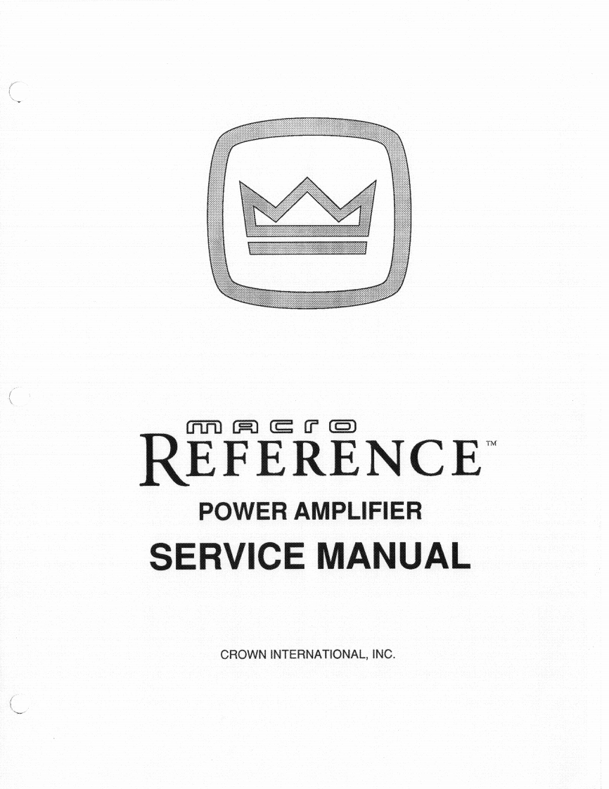 CROWN-Macro-Reference-维修操作说明书手册-1-of-4-mrservicemanual1of4