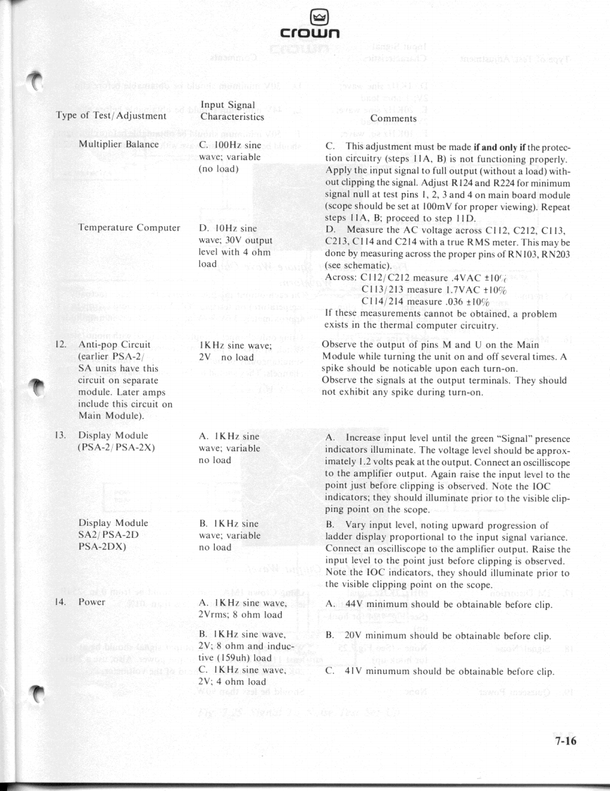 CROWN-PSA-2-维修操作说明书手册-6-of-7-psa2servicemanual6of7