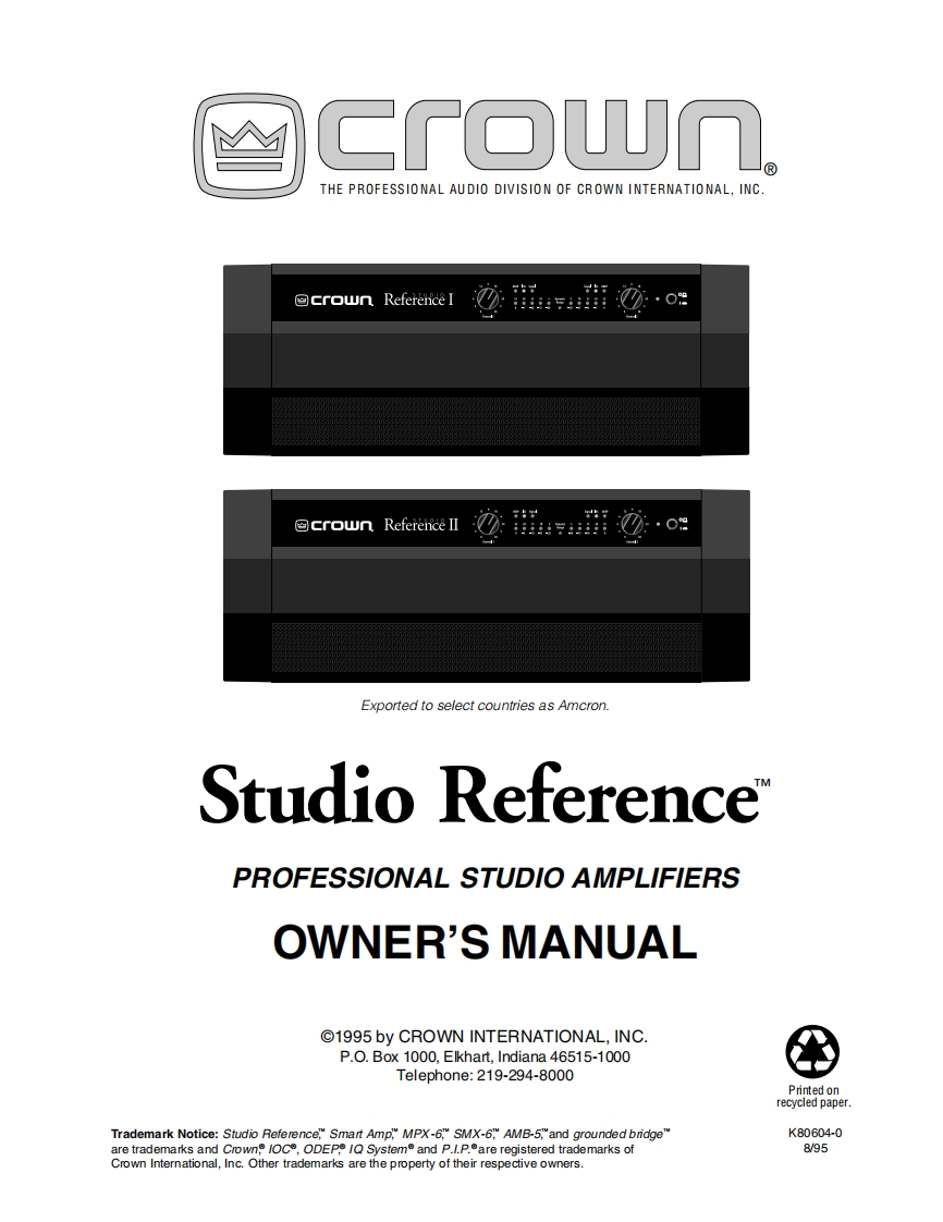 CROWN-Studio-Reference-操作说明书手册-k80604