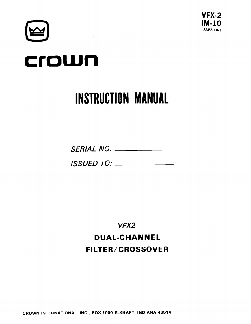 CROWN-VFX-2-Instruction-操作说明书手册-s3p210-3