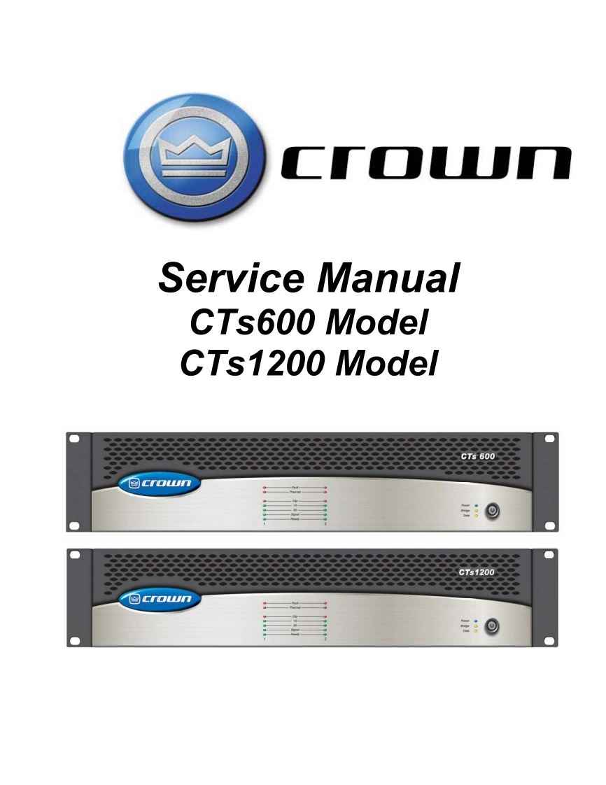 CROWN皇冠cts600-1200-service-manual-479799维修手册电路图-找手册网