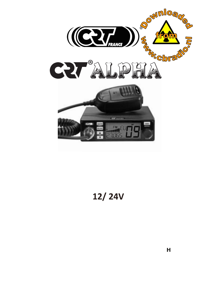 CRT_Alpha_RO操作说明书手册
